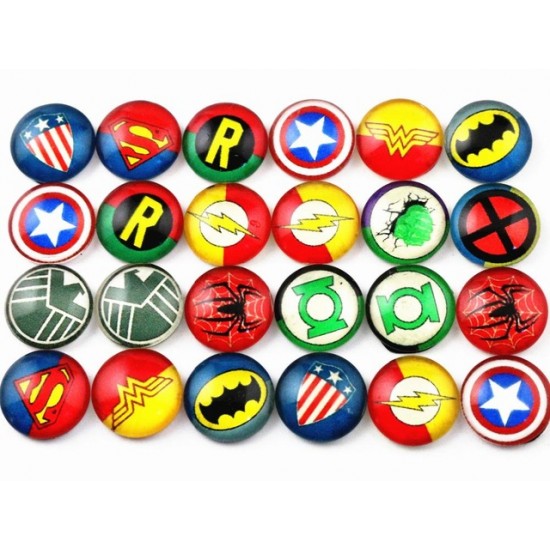 Super Heros Glass Cabochons