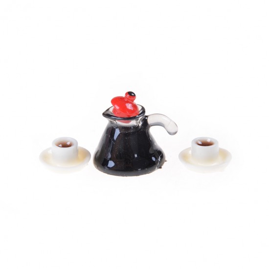 Mini 3 Pcs Set Coffee Pot Cup And Saucer