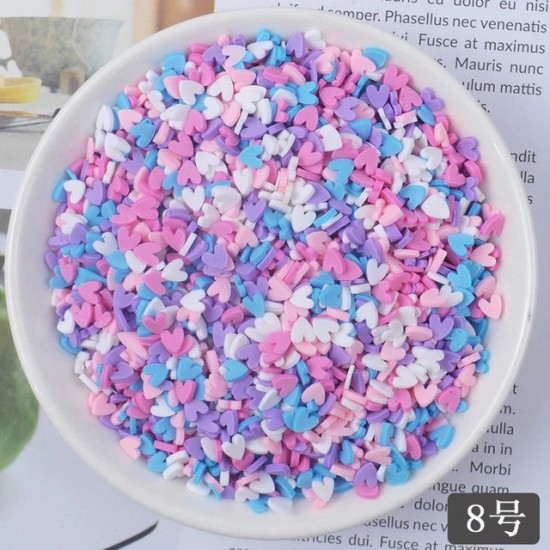 Pastel Clay Heart Sprinkle 