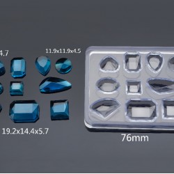 Synthesis Silicone mould round oval square drop pendant 