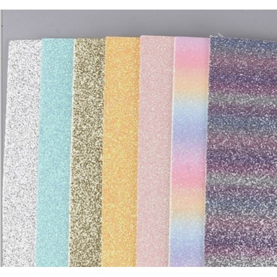 Colored Frosty Glitter Leather Sheet