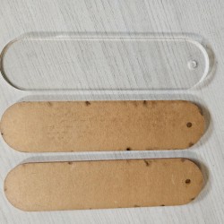 Oval Edges Acrylic Bookmark