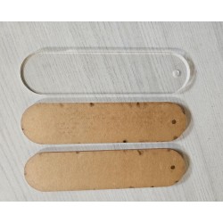 Oval Edges Acrylic Bookmark