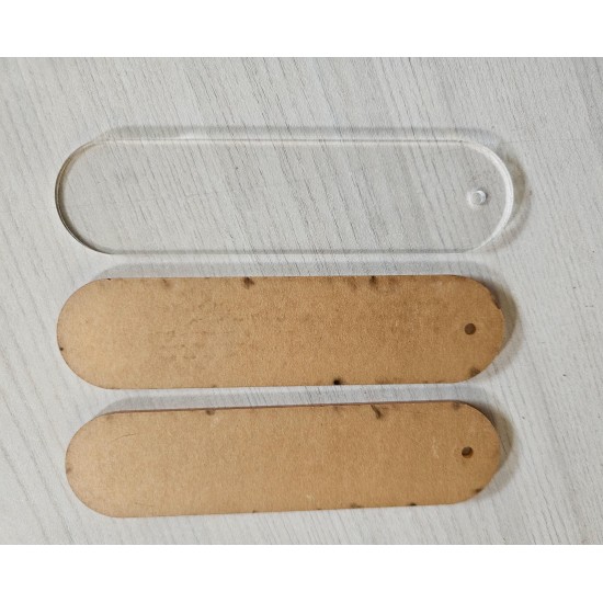 Oval Edges Acrylic Bookmark