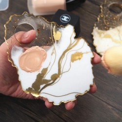 Irregular Makeup Tray Disc Agate Mold