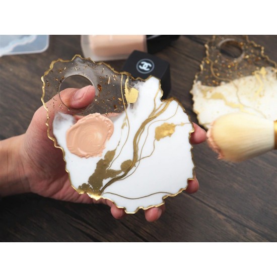 Irregular Makeup Tray Disc Agate Mold