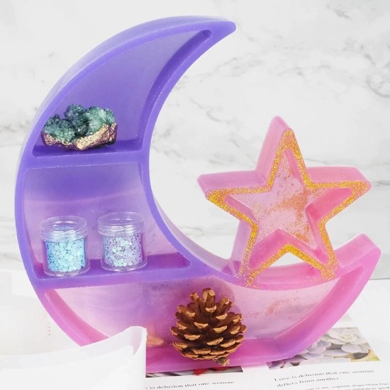 Mold Moon Star Jewelry Storage Box Large Tray Set