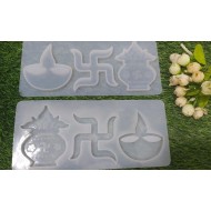 Kalash Swastik Diya Mold