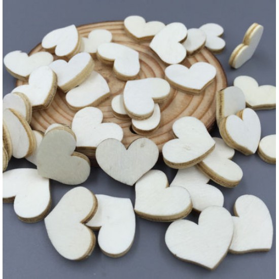 Natural color heart wooden