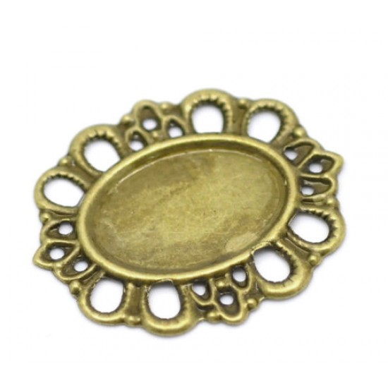 Bronze Filigree Cabochon Setting