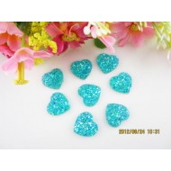 Blue sugar resin heart 