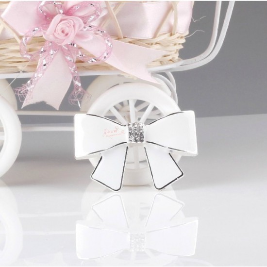 Silver Alloy Bowknot Charms