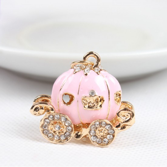 Pink Pumpkin Carriage Lovely Charm