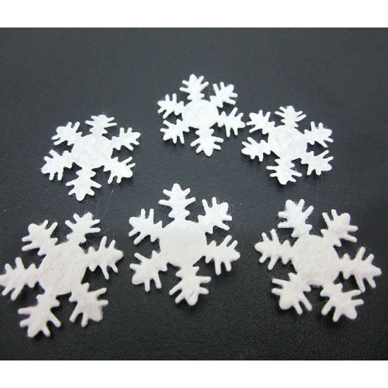 felt snowflake Appliques - 30mm