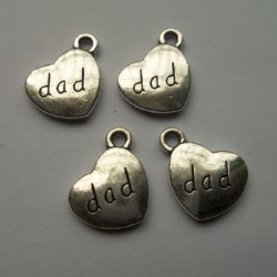 Tibetan silver dad Charm