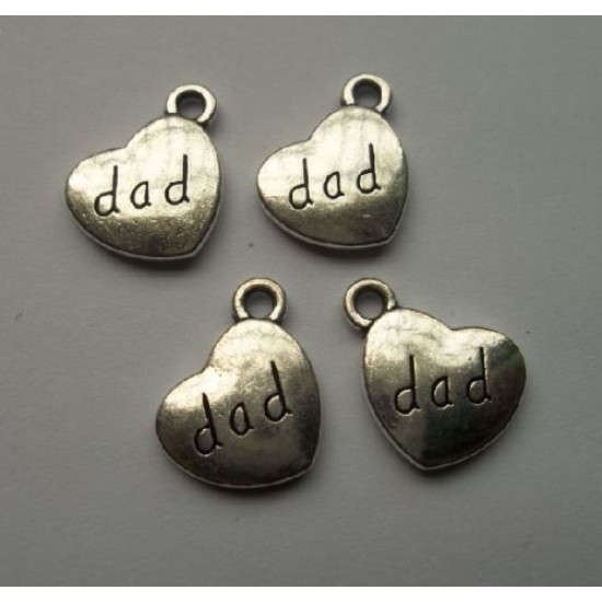 Tibetan silver dad Charm