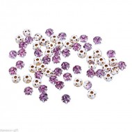 Mauve Glass Single Claw Rhinestone 