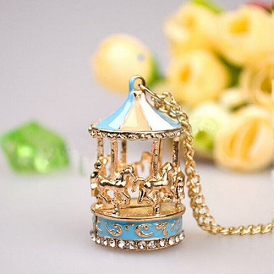 Sweet Enamel Carousel Merry Go Round Horse Charm