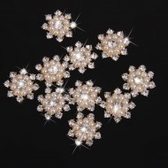 Round Pearl Rhinestone Flatback