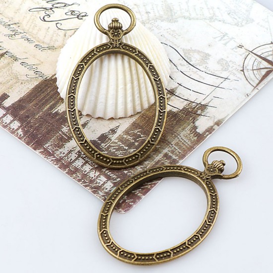 Vintage Oval Antique Bronze  Bezel