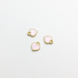 Small Enamel Heart Charms