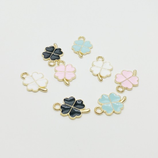 Clovers Enamel Charms