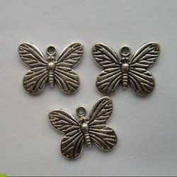 Tibetan silver butterfly charm pendant 