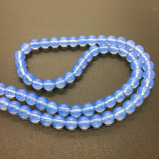 Blue Transparent Glass Beads