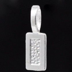 Silver Plated Tag Glue on Bail