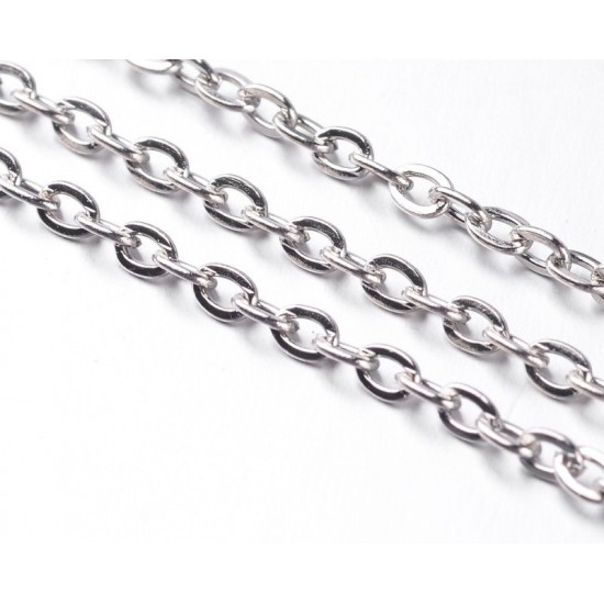 Rhodium Finish Chain