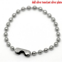 Silver Tone DIY Connector Clasp Ball Chains 