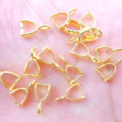 Gold Plated Pinch Clip Bail 