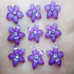 Purple Bling flower with stone