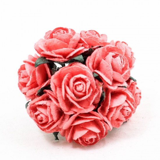 Peach 25mm Mulberry Paper Rose