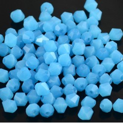 Blue Opaque bicone beads