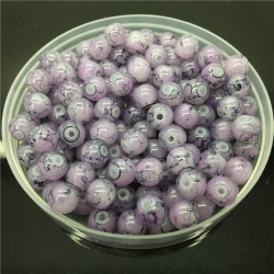 Lavender Double Color Glass Pearl 